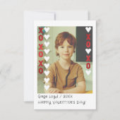 インスタントフォトキッズスクールバレンタインデーカード サンキューカード (正面)