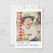 インスタントフォトキッズスクールバレンタインデーカード サンキューカード (正面)