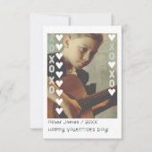 インスタントフォトキッズスクールバレンタインデーカード サンキューカード (正面)