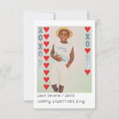 インスタントフォトキッズスクールバレンタインデーカード サンキューカード (正面)