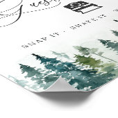 インスタントフォトゲストブックサイン冬の松 ポスター (角)