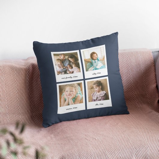 インスタントフォトコラージュ編集可能な背景色 クッション