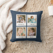 インスタントフォトコラージュ編集可能な背景色 クッション (ブランケット)