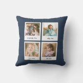 インスタントフォトコラージュ編集可能な背景色 クッション (裏面)