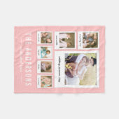 インスタントフォトコラージュ編集可能な背景色 フリースブランケット (正面(横))