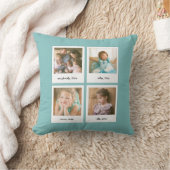 インスタントフォトコラージュ編集可能背景色 クッション (ブランケット)