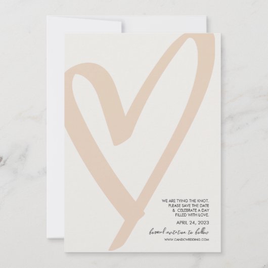 インスタントフォトスタイルの日付の保存 セーブザデート (裏面)