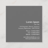 インスタントフォトスタイル – 会社 – ホワイトチューリップ スクエア名刺 (裏面)