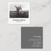 インスタントフォトスタイル – 会社 – Donkey スクエア名刺 (正面/裏面)