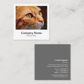 インスタントフォトスタイル – 会社 – Ginger Cat スクエア名刺 (正面/裏面)