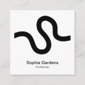 インスタントフォトスタイル – 曲線02 スクエア名刺 (正面)