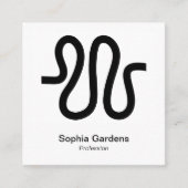 インスタントフォトスタイル – 曲線 スクエア名刺 (正面)