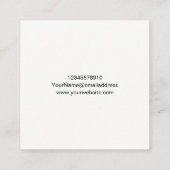 インスタントフォトスタイル – 高い建物 スクエア名刺 (裏面)