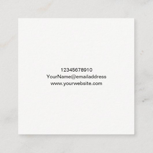 インスタントフォトスタイル – 高い建物 スクエア名刺 (裏面)