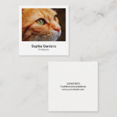 インスタントフォトスタイル- Ginger Cat スクエア名刺 (正面/裏面)