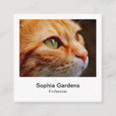 インスタントフォトスタイル- Ginger Cat スクエア名刺 (正面)
