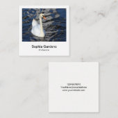 インスタントフォトスタイル- Swan スクエア名刺 (正面/裏面)