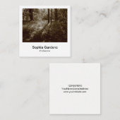 インスタントフォトスタイル- Woodland スクエア名刺 (正面/裏面)