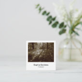 インスタントフォトスタイル- Woodland スクエア名刺 (スタンド正面)