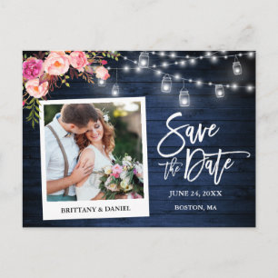 インスタントフォトブルーウッドフローラのJars保存日 ポストカード