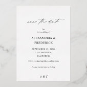 インスタントフォトホワイトシックセーブザデートブラックフル  箔招待状 (裏面)