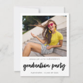 インスタントフォトホワイト2卒業パーティー 招待状 (正面)