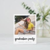 インスタントフォトホワイト2卒業パーティー 招待状 (スタンド正面)