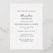 インスタントフォトホワイト2卒業パーティー 箔招待状 (裏面)