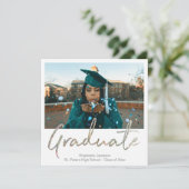 インスタントフォト漸進的シルバーグリッター発表 招待状 (スタンド正面)