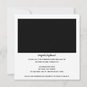 インスタントフォト漸進的シルバーグリッター発表 招待状 (裏面)