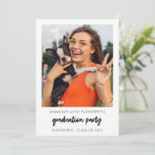 インスタントフォト縦白2卒業パーティー 招待状 (スタンド正面)