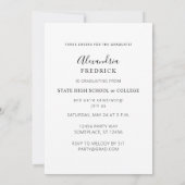 インスタントフォト縦白2卒業パーティー 招待状 (裏面)