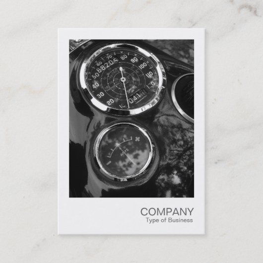 インスタントフォト014 -クラシックオートバイゲージ 名刺 (正面)