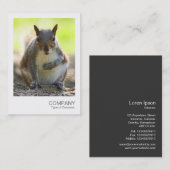 インスタントフォト044 – 灰色リス 名刺 (正面/裏面)