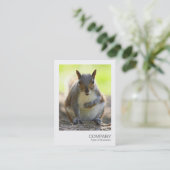 インスタントフォト044 – 灰色リス 名刺 (スタンド正面)