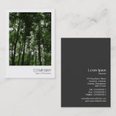 インスタントフォト049 - Woodland Canopy 01 BW 名刺 (正面/裏面)