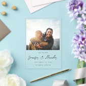 インスタントフォト2日付の保存 アクリル招待状 (インサイチュ (ウェディング))