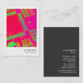 インスタントフォト – カラフル抽象芸術回路 名刺 (正面/裏面)