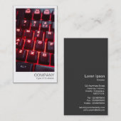 インスタントフォト – キ白熱［赤熱］光を放つーボード 名刺 (正面/裏面)