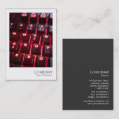 インスタントフォト – キ白熱［赤熱］光を放つーボード 名刺 (正面/裏面)