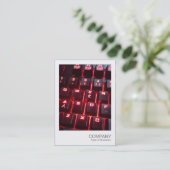 インスタントフォト – キ白熱［赤熱］光を放つーボード 名刺 (スタンド正面)