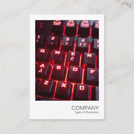 インスタントフォト – キ白熱［赤熱］光を放つーボード 名刺 (正面)