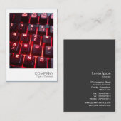 インスタントフォト – キ白熱［赤熱］光を放つーボード 名刺 (正面/裏面)