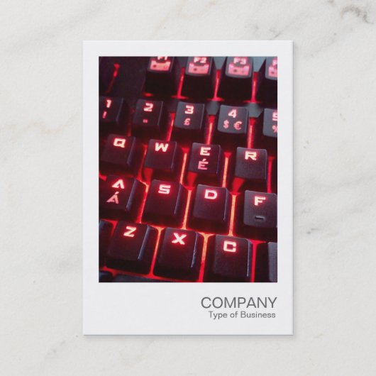 インスタントフォト – キ白熱［赤熱］光を放つーボード 名刺 (正面)