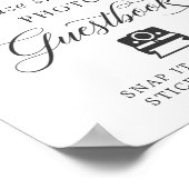 インスタントフォト ゲストブック 署名 白いバラ 花 (角)