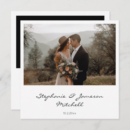 インスタントフォト&タイポグラフィ 招待状 (正面/裏面)