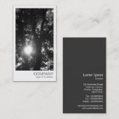 インスタントフォト – Sun Through the Trees BW 名刺 (正面/裏面)