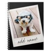 インスタントフレカスタムーム写真黒 ノートブック (正面)