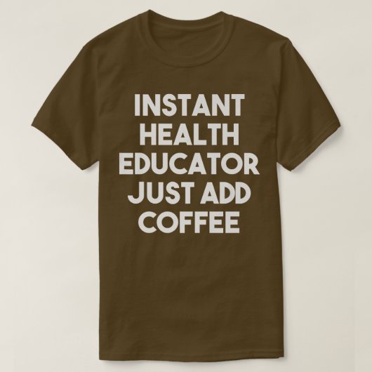 インスタントヘルス検査でコーヒーのPrを追加おもしろいする Tシャツ (デザイン正面)