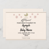 インスタントモダンキュートガールアクエカ招待状カード 招待状 (正面/裏面)